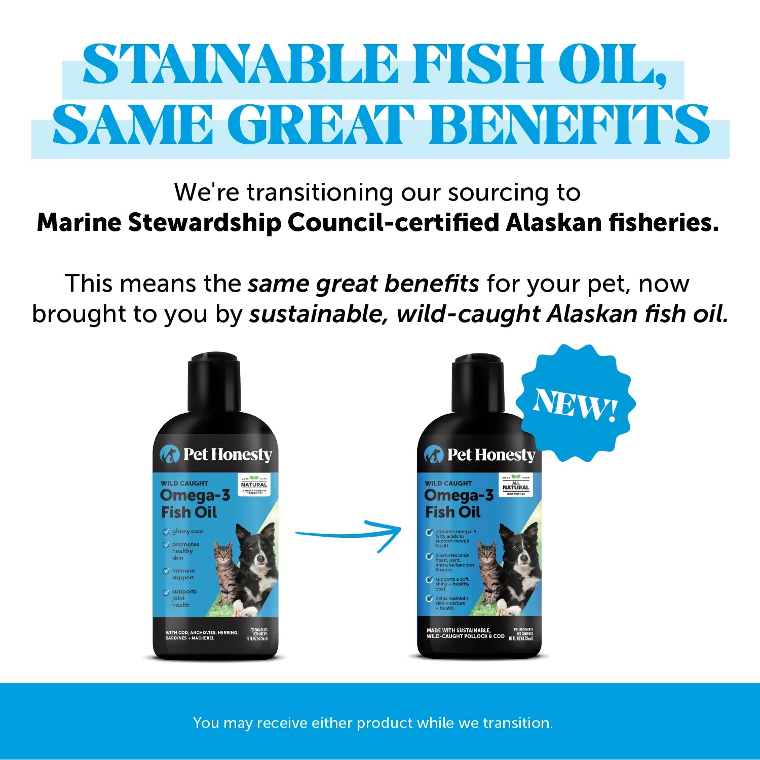 Omega-3 Fish Oil for Dogs and Cats (32 Ounce)